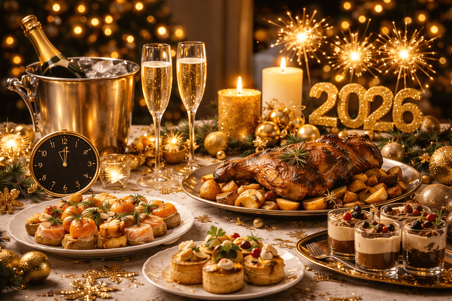 cenas noche vieja y años nuevo